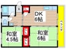 イト―コ―ポラス 2DKの間取り
