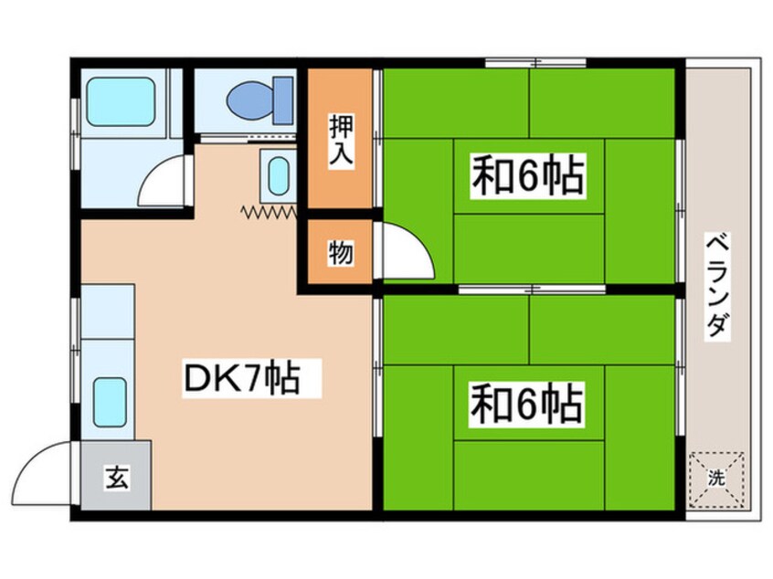 間取図 第二ハイツ芳兵衛