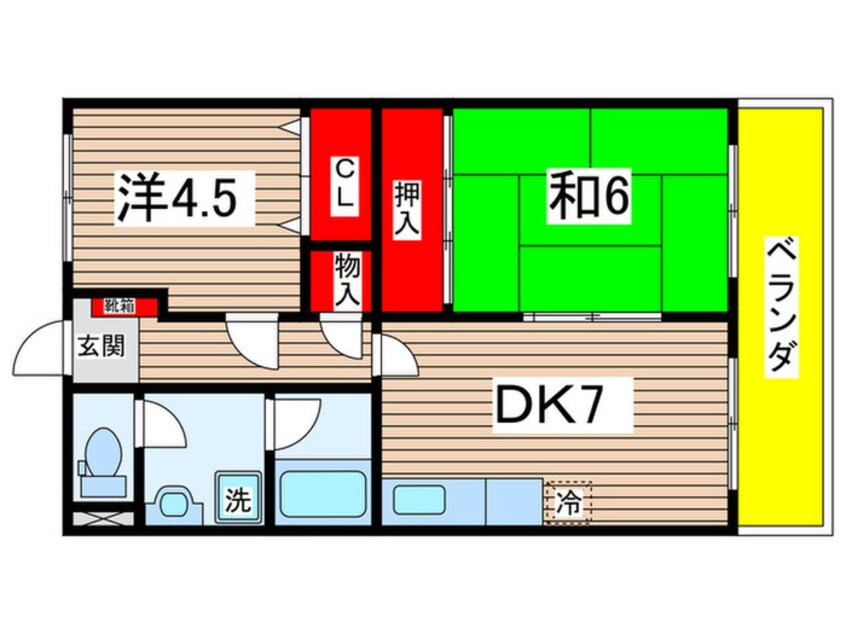 間取図 グリ－ンハイツ