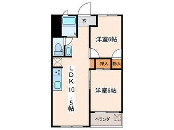 間取図 希望が丘第2コーポラスC棟(412)