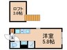 アルカディア上板橋 1Rの間取り