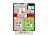 ＲＯＯＭＹ上尾 2DKの間取り