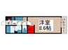 リブリ・フラムドール 1Kの間取り