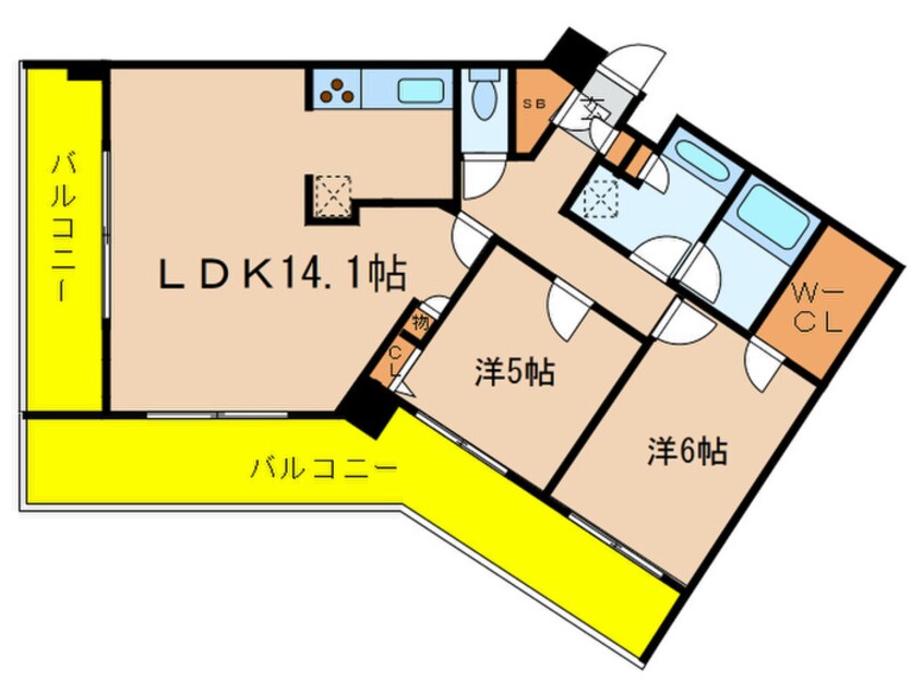 間取図 レジディア祐天寺