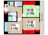 フェリス辰巳台 2DKの間取り