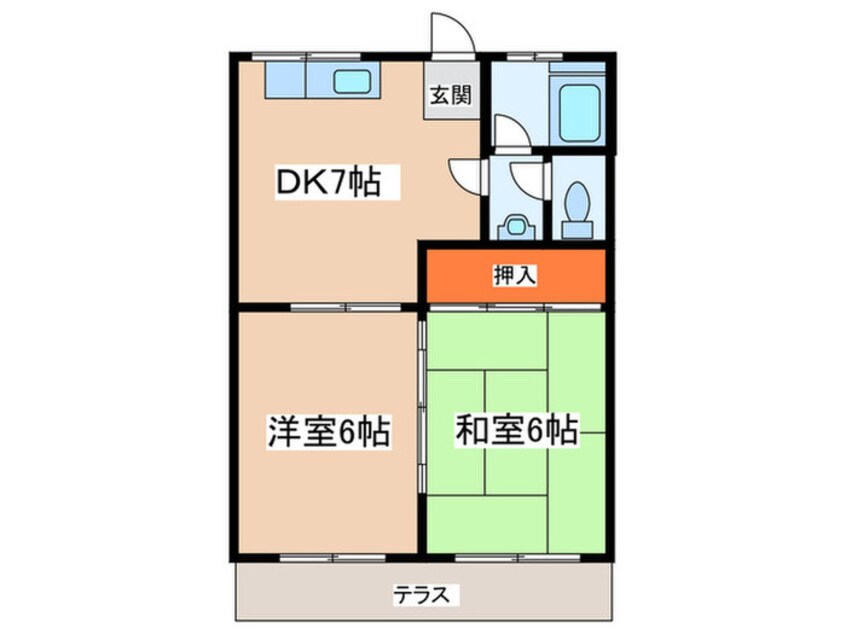 間取図 ハイツ鷹匠