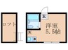 インペリアル中野 1Rの間取り