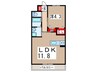 シャルム 1LDKの間取り