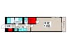 ヴィラ西新井 1Kの間取り