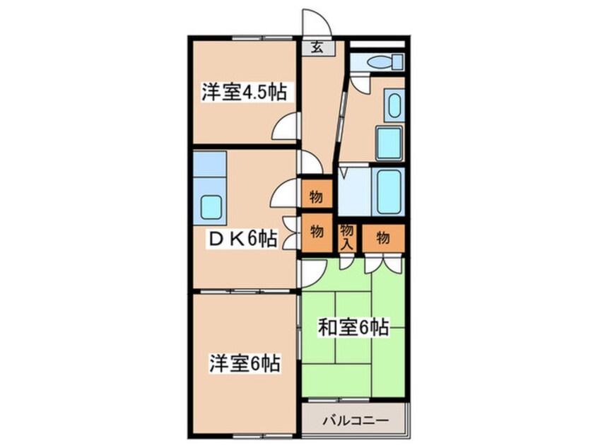 間取図 ベルハイツ庄司Ⅱ