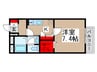 グリ－ンパル 1Kの間取り