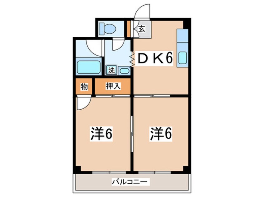 間取図 エクレール東林間 ２番館