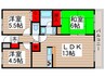 ダイアパレスときわ平 3LDKの間取り