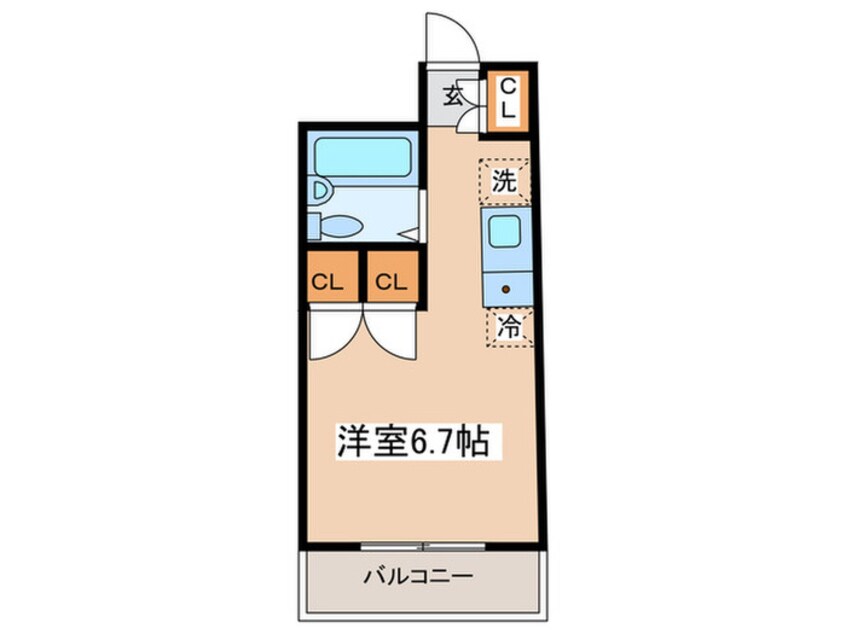 間取図 ﾍﾟｶﾞｻｽﾏﾝｼｮﾝ渋谷本町Ⅰ（202）