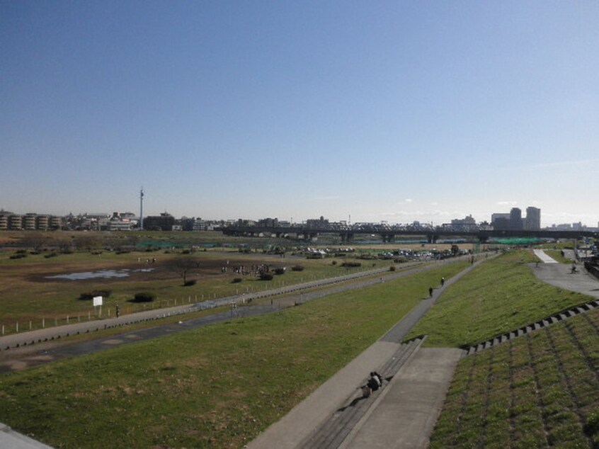 多摩川(公園)まで100m ハウス１０１