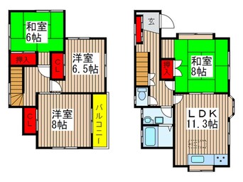 間取図 朝日ヶ丘戸建　Ａ