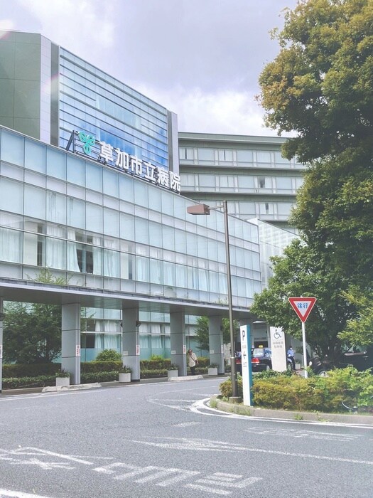 草加市立病院(病院)まで300m メゾンボヌールC