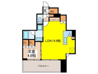 間取図 バウスフラッツ蔵前