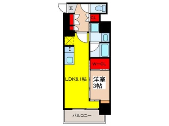 間取図 バウスフラッツ蔵前