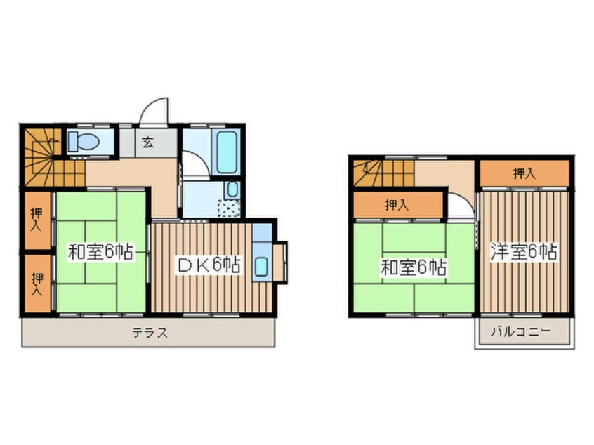 間取図 保田貸家D