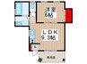 小田代貸家 1LDKの間取り