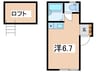 ティーエスハイム 1Rの間取り
