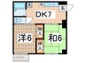 西田コ－ポ 2DKの間取り