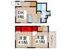 北千住川田貸家 2DKの間取り