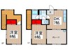 ホワイトベース 2DKの間取り