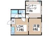 ホワイトベース 1LDKの間取り