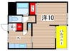 コスモ国立 1Kの間取り