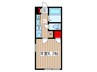 Ｃｒｙｓｔａｌ　Ｓｋｙ板橋 1Kの間取り