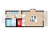 コーポラベンダー 1Kの間取り