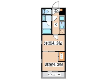 間取図 ｶﾞｰﾗ･ﾊﾟｰｸﾋﾙｽﾞ町田(103)