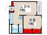 パルクハイム 1LDKの間取り
