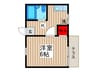カーサ榊原 1Kの間取り