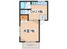 ホワイトウッドＣ 1DKの間取り