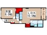 カーサモデラート 1LDKの間取り
