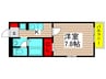 クレベール 1Kの間取り