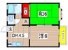 ライトタウン国立 2DKの間取り