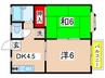 ライトタウン国立 2DKの間取り