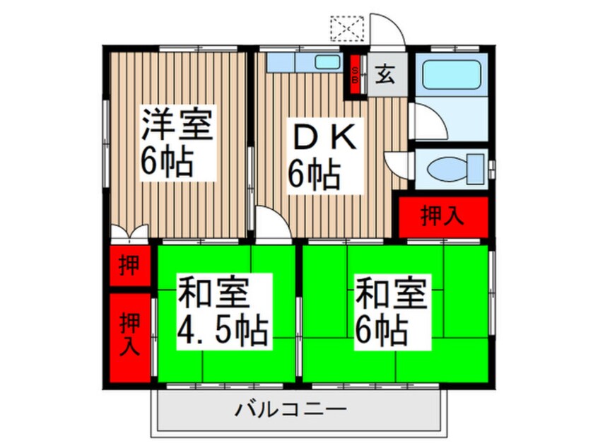 間取図 熊の山コ－ポ