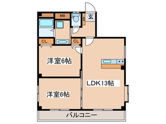 間取図 ニュ－グランドヒルズ弐番館