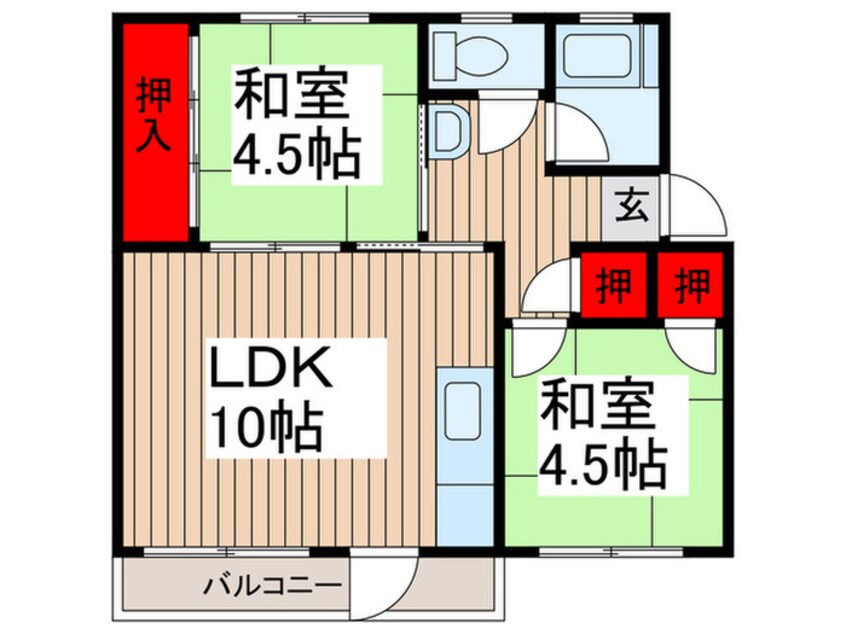 間取図 吉岡ハイツ