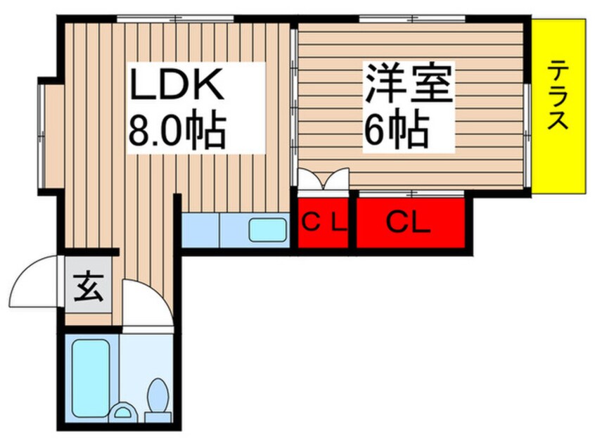 間取図 フラット八千代