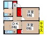 ワンズハイツ 2DKの間取り