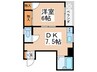 大木ビル 1DKの間取り