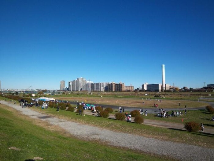 多摩川河川敷(公園)まで400m メゾン・ユウ