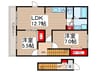 Court　Villa　上ノ原Ⅱ 2LDKの間取り