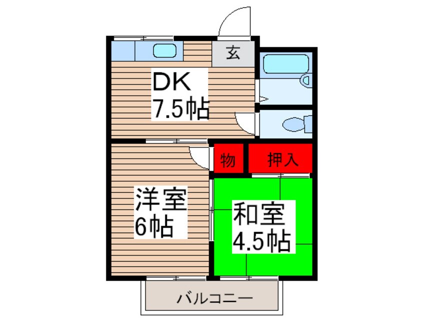 間取図 カナディアンハイツ榎本Ａ